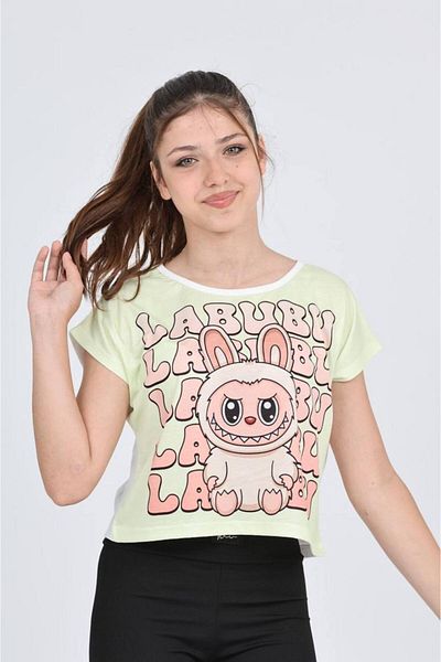 e-çocuk Μπλουζάκι με χαμηλό μανίκι Labubu Single Digital Printing - 6632