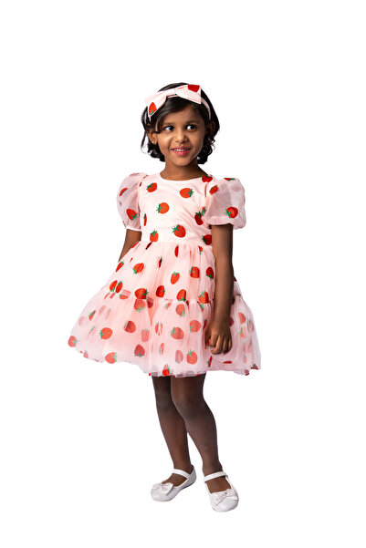 ddaniela STARWBERRY PRINTED DRESS PINK