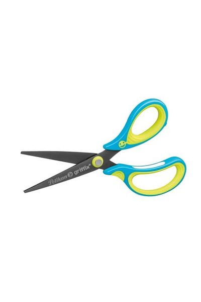 Pelikan Griffix Scissors 15 cm, Material Metal/Plastic, Color Neon Fresh, Right-Handed, Blister
