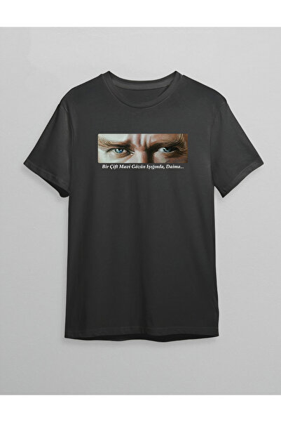 velmorafashion تي شيرت فيلمورا بريميوم مطبوع نوفمبر أتاتورك - أسود -