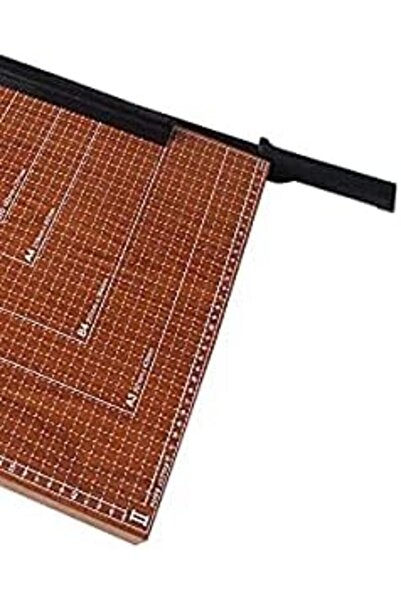 Deli E8002 Paper Trimmer, A3 Size Heavy-Duty Guillotine Cutter Brown – Ideal for Office and Studio