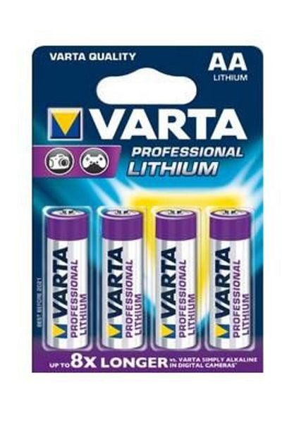 Inna marka Varta Professional Lithium AA, Jednorazowa Bateria, AA, Litowa, 1,5V, 4 szt., 2900 mAh, 06106301404