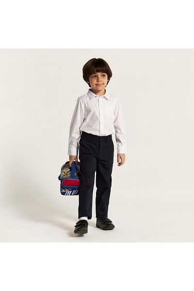 Juniors Set of 2- Solid Shirt with Chest Pocket and Long Sleeves