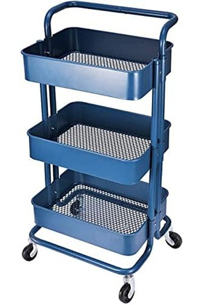 Türkiye 3-Tier Rolling Utility Carts Trolley Storage Cart with Handle Multifunctional Organization Cart with