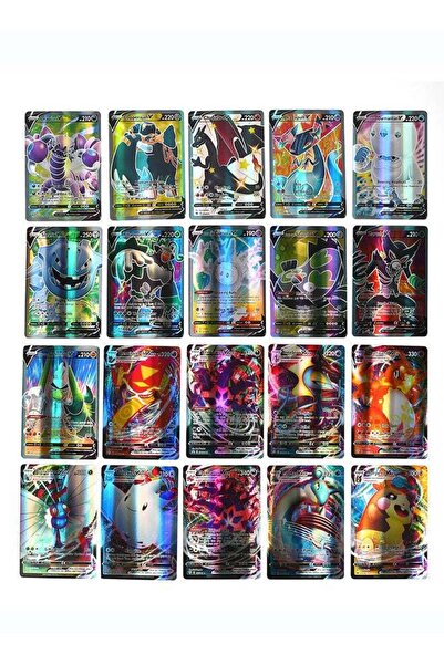 Yelajoy 100-Piece Pokemon Card Game 100V 50Vmax+50V