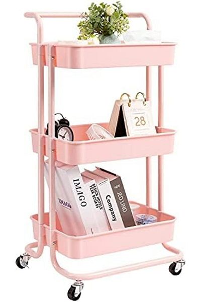 Türkiye 3-Tier Rolling Utility Carts Trolley Storage Cart with Handle Multifunctional Organization Cart with