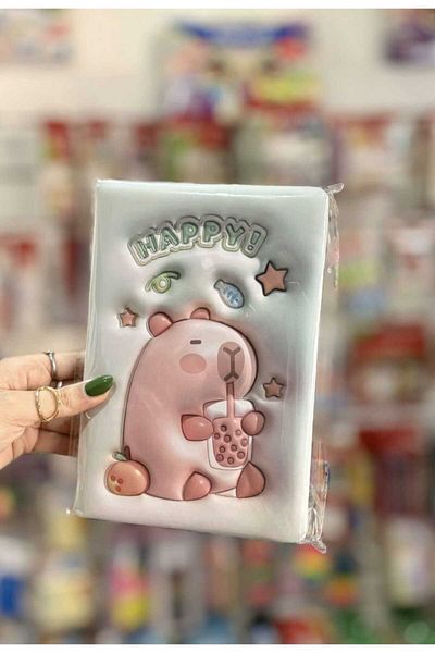 ALPA STORE Carnet cu copertă pufos de capybara - 96 de foi