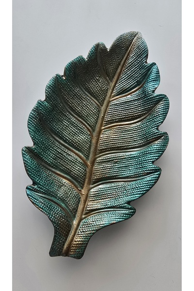 elayarts Yaprak şeklinde çok amaçlı dekoratif tabak anahtarlık dekor salon ofis mutfak için