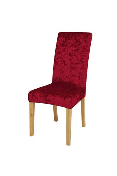 OEM Set 6 chair covers, Fine Velvet, Shiny Plain, Red