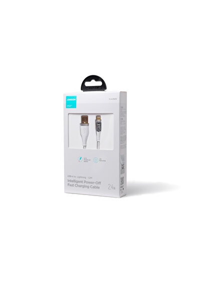 Joyroom Kabel przewód z inteligentnym wyłącznikiem USB-A - iPhone Lightning 1.2m - biały