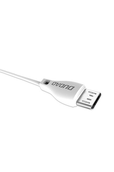 DUDAO Cablu USB - micro USB 2.4A 2m alb