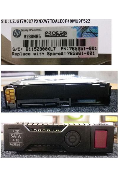 HP Enterprise Dysk twardy HP Enterprise 4TB 6G 7.2K 3.5" SATA 512E MDL SC, 765861-001