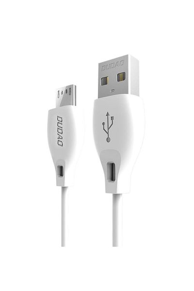 DUDAO Cablu USB - micro USB 2.4A 2m alb