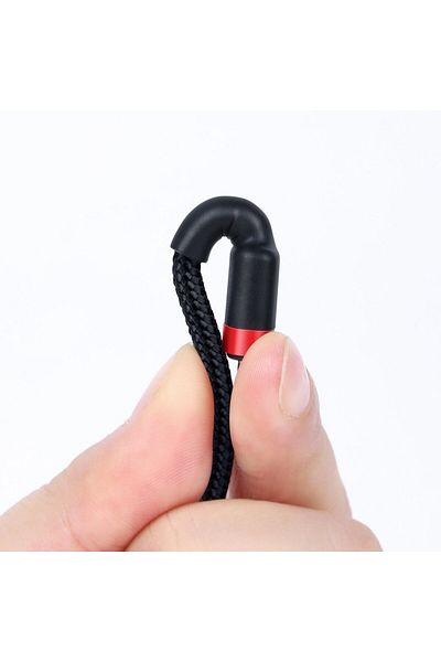 Baseus Wytrzymały elastyczny kabel przewód USB-C PD PD 2.0 60W 20V 3A QC3.0 2M czarno-czerwony