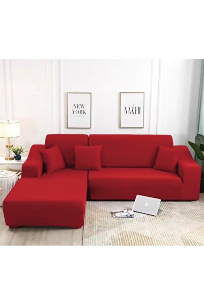 OEM Elastic Cover for Corner Sofa, Uni, 140x180cm/180x230cm, Red