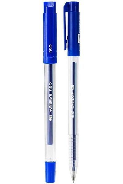 Deli Bullet Tip Gel Pen 12 Pieces, 0.7 mm Tip, Blue
