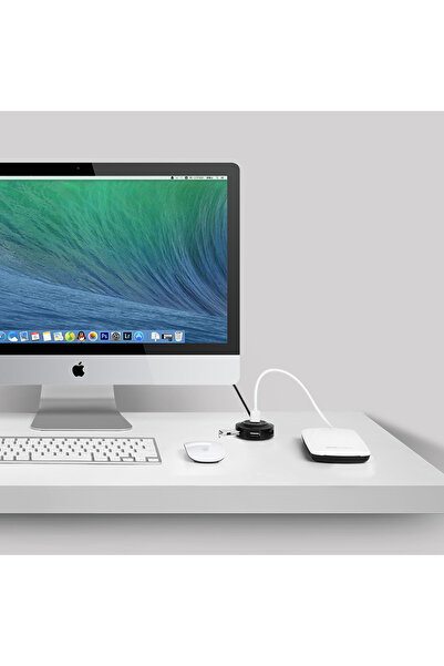 Ugreen Adaptor splitter HUB 4 în 1 USB 2.0 la 4x USB-A 480Mb/s 1m negru