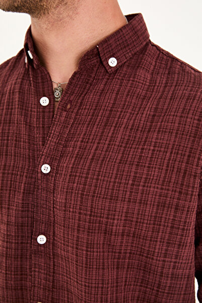 No Way Ανδρικό πουκάμισο Regular Fit 100% βαμβακερό λινό Biem