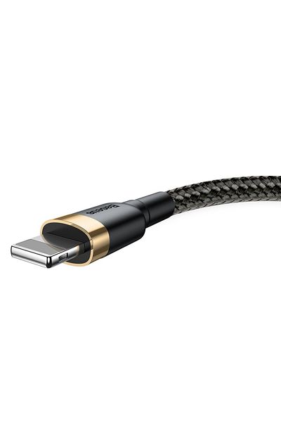 Baseus Wytrzymały kabel przewód w oplocie USB do iPhone Lightning QC3 1m - czarno-złoty