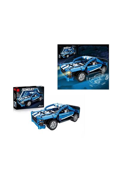 CHIRASO Set de constructie Masina sport, 227 piese, albastru