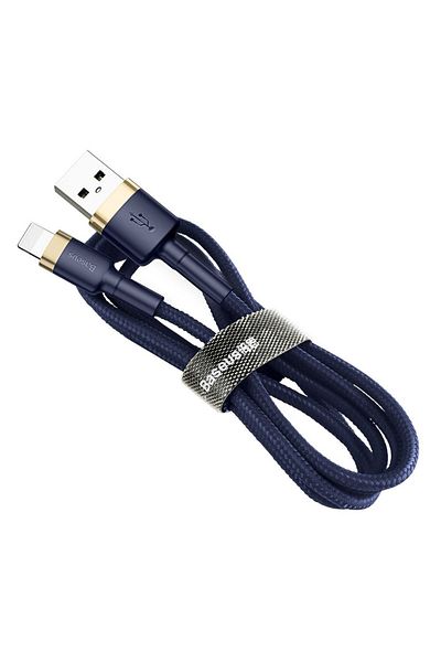 Baseus Wytrzymały nylonowy kabel przewód USB Iphone Lightning QC3.0 1.5A 2M niebieski
