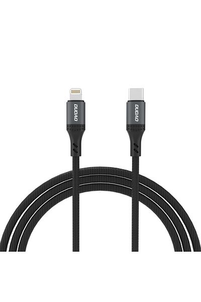 DUDAO Cablu împletit L3CL USB-C - Lightning 30W 2m - Negru