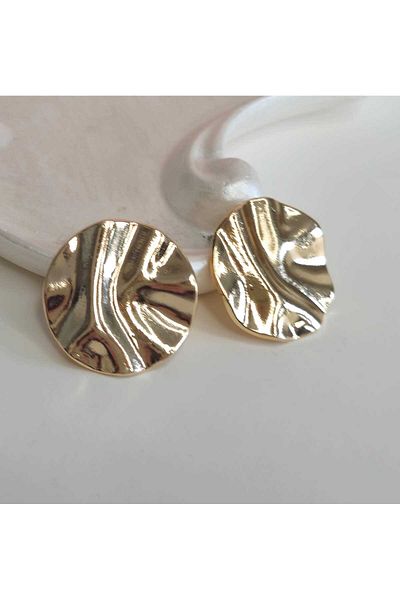 Ivory Pearl Circle Shaped Wavy Earrings