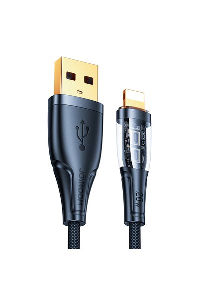 Joyroom Cablu cu comutator inteligent USB-A - iPhone Lightning 1.2m - negru