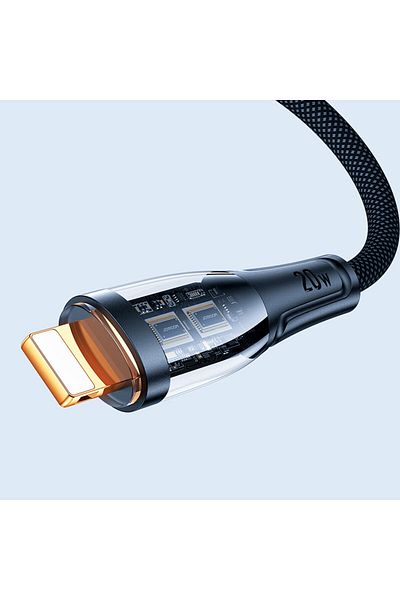 Joyroom Cablu cu comutator inteligent USB-A - iPhone Lightning 1.2m - negru