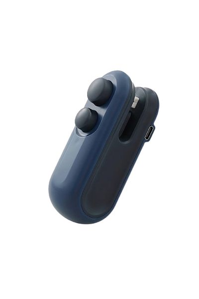OEM Mini aparat de etanșat pungi cu magnet, tăietor inclus, reîncărcabil USB, albastru