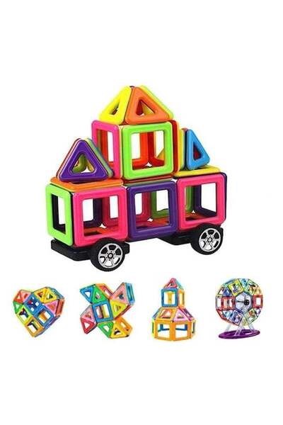 COOYA 100 pcs Magnetic Building Blocks Toy Sets,Colorful Safe & Durable Construction Blocks,for kids