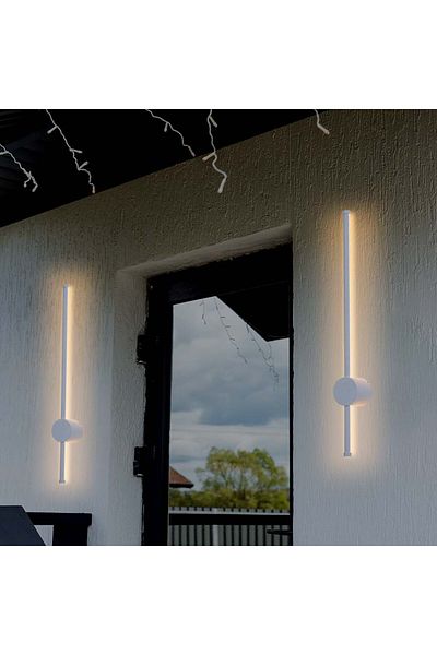 V-TAC LED Sconce 6832-VT, 12W, 1400lm, warm light, IP65, white,