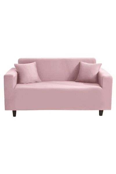 OEM Husă elastică pentru canapea, Uni, 3 locuri, 180x230cm, roz