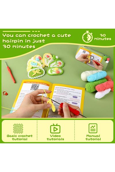 COOYA Crochet Kit With Tools,Crafts For Adults,DIY Knitting Supplies Complete Kit,Gift For Beginner 10pack