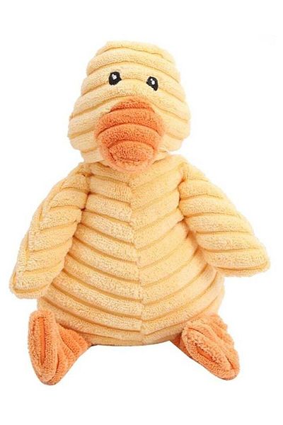 COOYA Dog Plush Sounding Toy,Teething & Bite Resistant Interactive Pet Dog Toy, Plush Stuffed Yellow Duck
