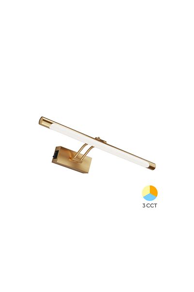 Braytron Lampă oglindă LED pentru baie 8W 3 în 1 400 mm aurie IP20 SARA-400
