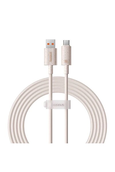 Baseus Cablu Habitat Series, încărcare rapidă, USB la USB-C, 100W, 2m, roz