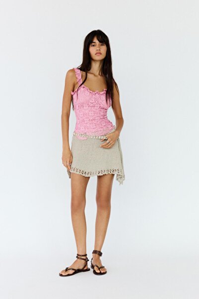 Pull & Bear Dantel askılı bluz