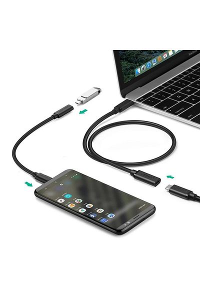 Ugreen Przedłużacz do kabla przewodu USB-C 3.1 0.5m czarny