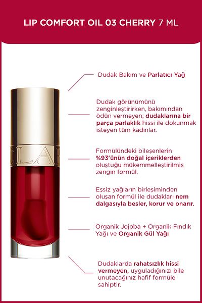 Clarins Nourishing, Repairing and Moisturizing Lip Oil with Organic Rose Oil Content 03