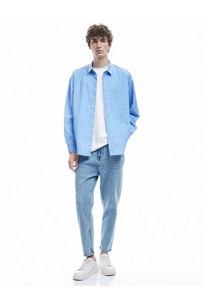 Koton Мъжки дънки Tapered Fit Joe Light Indigo 5sam40023nd