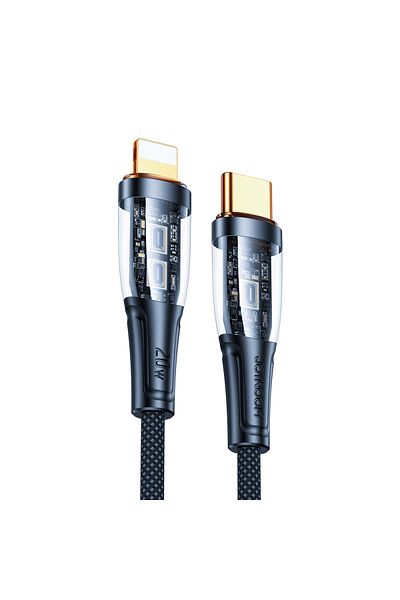 Joyroom Cablu cu comutator inteligent USB-C - iPhone Lightning 1.2m - negru