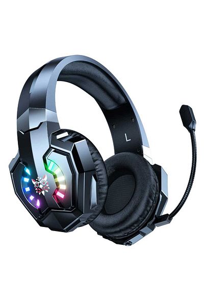 Onikuma B15 Wireless Headset with 3 Gaming Modes, RGB Lighting, Noise Isolation, and Microphone