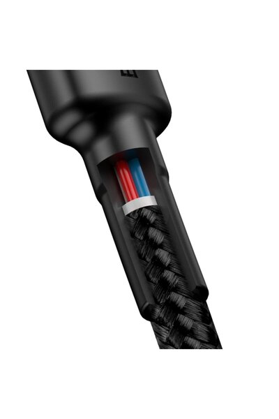 Baseus Cablu flexibil durabil USB-C PD 2.0 60W 20V 3A QC3.0 1M Negru-Roșu