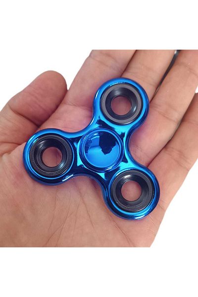 LRS STORE Blue Color Metal Bearing Stress Wheel Long Time Rotating Blue Gold High Quality Fidget Spinner