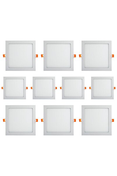 MAXLED 10 Adet 12W Sıva Altı Kare Led Panel 6500K Beyaz MX-1032