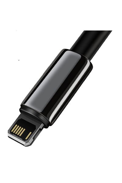 Baseus Przewód kabel w oplocie do iPhone USB - Lightning 1m - cały czarny