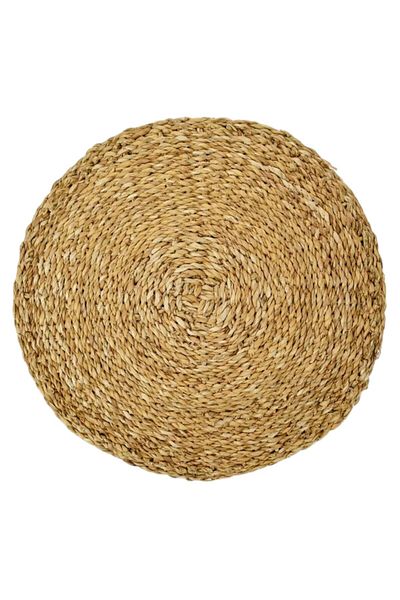 oceanpoint Natural Seagrass Round Supla, Handmade American Service, Rustic Table Decor, 32 cm