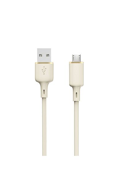DUDAO Cablu ranforsat SR USB-A - microUSB 5A 1m bej
