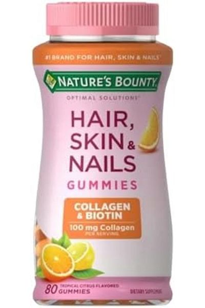 Nature's Bounty Optimal Solutions Hair, Skin & Nails Gummies (Tropical Citrus, 182069)